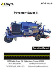 Etnyre PavementSaver III Operation Manual