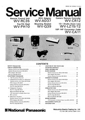National Panasonic WV-AD37 Service Manual