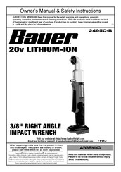 Bauer 2495C-B Owner's Manual & Safety Instructions