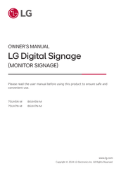 LG 75UH7N-M Owner's Manual