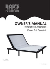 Bob's Furniture Power Bob Essential Installation & Operation Owner's Manual
