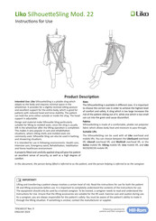Liko SilhouetteSling 22 Instructions For Use Manual