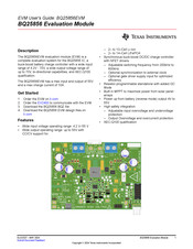 Texas Instruments BQ25856EVM User Manual