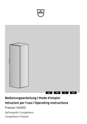 V-ZUG FR4T-53003 Operating Instructions Manual