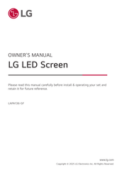 LG LAPA136-GF Owner's Manual