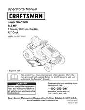 Craftsman 247.28911 Operator's Manual