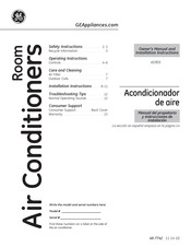 GE AER05LVQ2 Owner's Manual And Installation Instructions