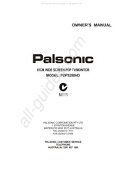 Palsonic PDP3280HD Owner's Manual