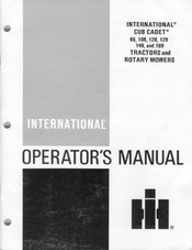 International Harvester Company CUB CADET 169 Operator's Manual