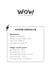 Bigben WOW! WOWPB100002A1CB Manual