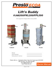 Presto Lifts ECOA Lift'n Buddy FLNB200 Owner's Manual
