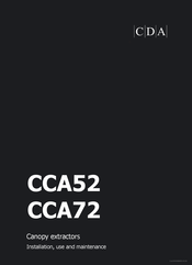 Cda CCA52BL Instructions For Installation, Use And Maintenance Manual