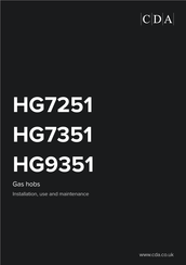 CDA HG7251 Installation, Use And Maintenance Instruction