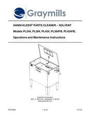 Graymills HANDI-KLEEN PL424 Operation And Maintenance Instructions