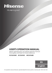 Hisense RC33A1GWE User's Operation Manual