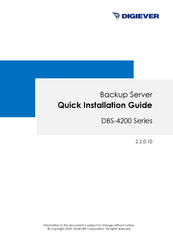 Digiever DBS-4200 Series Quick Installation Manual