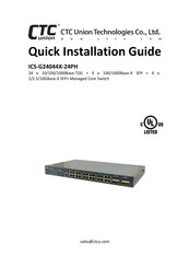 CTC Union ICS-G24044X-24PH Quick Installation Manual