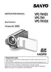 Sanyo Xacti HD VPC-THI Instruction Manual
