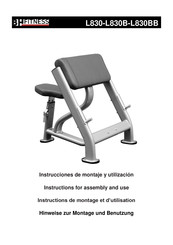 BH FITNESS L830B Instructions For Assembly And Use