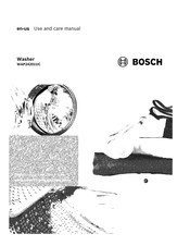 Bosch WAP24201UC Use And Care Manual
