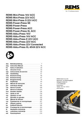 REMS Akku-Press E 22V ACC Instruction Manual