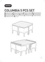 Keter COLUMBIA 5 PCS SET Assembly Instructions Manual