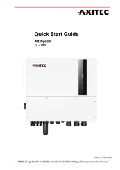 AXITEC AXIhycon 12-20 H Quick Start Manual