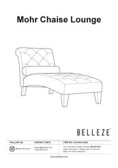 Belleze Mohr Chaise Lounge 014-HG-31042 Assembly Instructions Manual