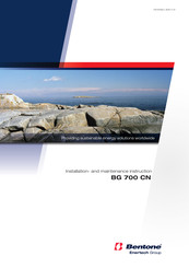 Enertech Bentone BG 700 CN Installation And Maintenance  Instruction