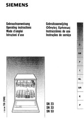 Siemens SN 33 Operating Instructions Manual
