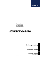 Schulze KN800 PRO Instruction Manual