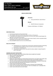 Victor Tools 609360 Instructions For Use Manual