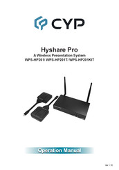CYP Hyshare Pro WPS-HP201KIT Operation Manual
