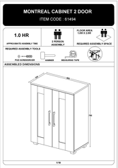 Meubilair MONTREAL 61494 Assembly Instructions Manual