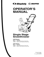 Snapper Simplicity 520M Operator's Manual