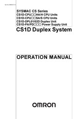 Omron CS1D-PA Operation Manual