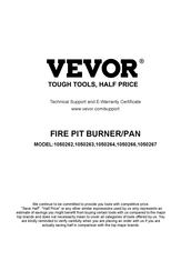 VEVOR 1050267 Manual