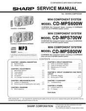 Sharp CD-MPS600W Service Manual