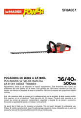 MADER POWER SF8A607 Instructions Manual