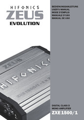 Hifonics ZEUS EVOLUTION User Manual