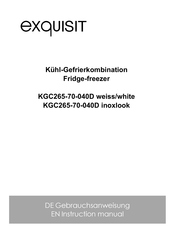 Exquisit KGC265-70-040D Instruction Manual