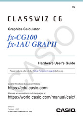 Casio CLASSWIZ CG fx-1AU GRAPH Hardware User's Manual