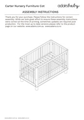 adairs baby Carter Assembly Instructions Manual