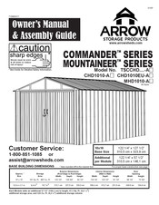 Arrow Storage Products COMMANDER CHD1010EU-A Owner's Manual & Assembly Manual