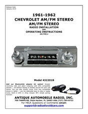 Antique Automobile Radio 432201B Installation And Operating Instructions