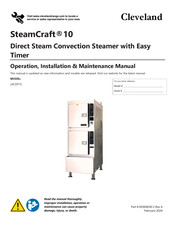 Cleveland SteamCraft 10 Operation Installation Maintenance Manual