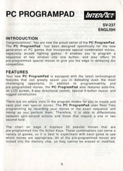 INTERACT PC PROGRAMPAD Manual