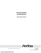 Anritsu ML2430A Series Maintenance Manual