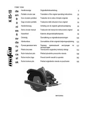Mafell K 85-18 Operating Instructions Manual