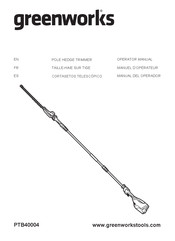 GreenWorks PTB40004 Operator's Manual